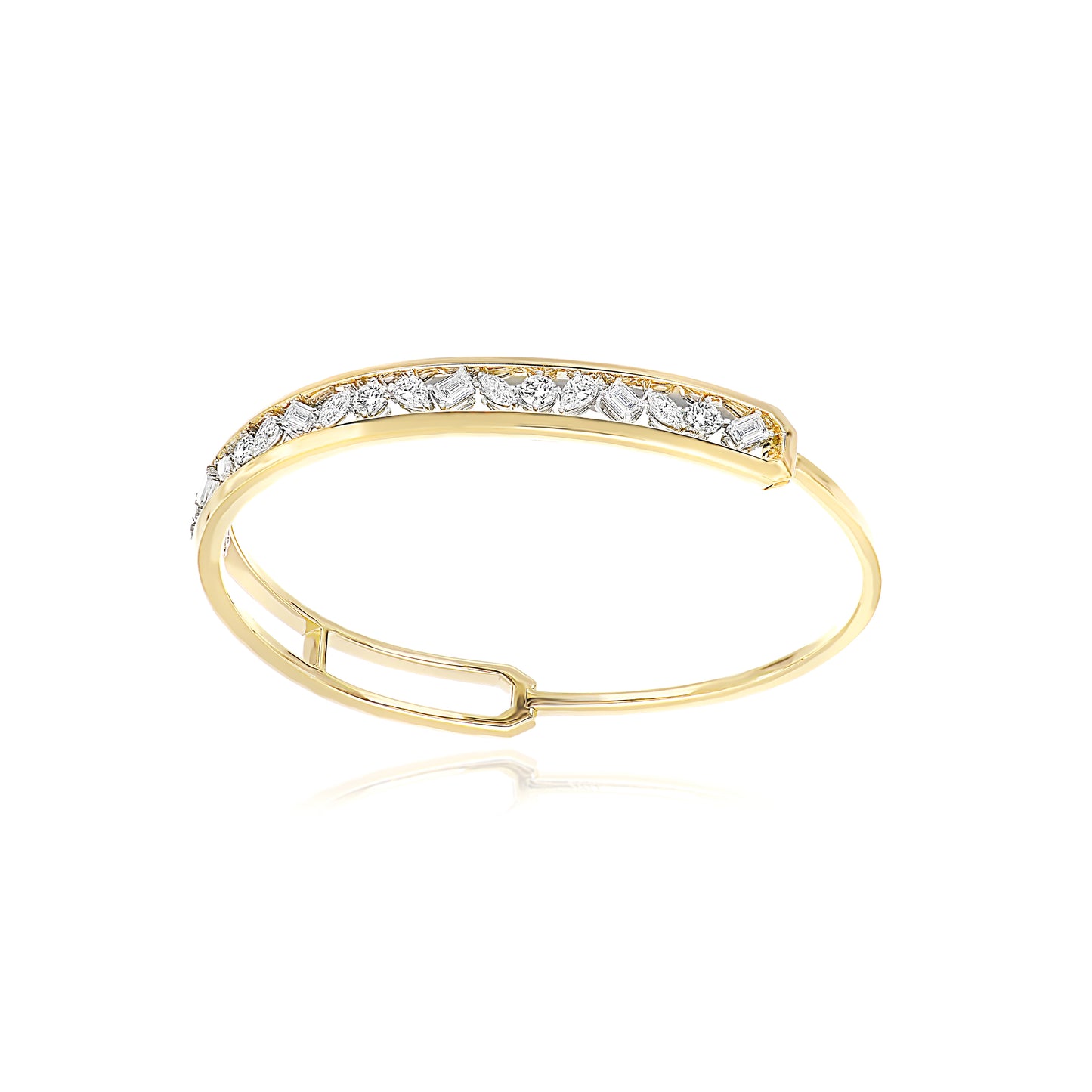 Multicut Diamond Bangle