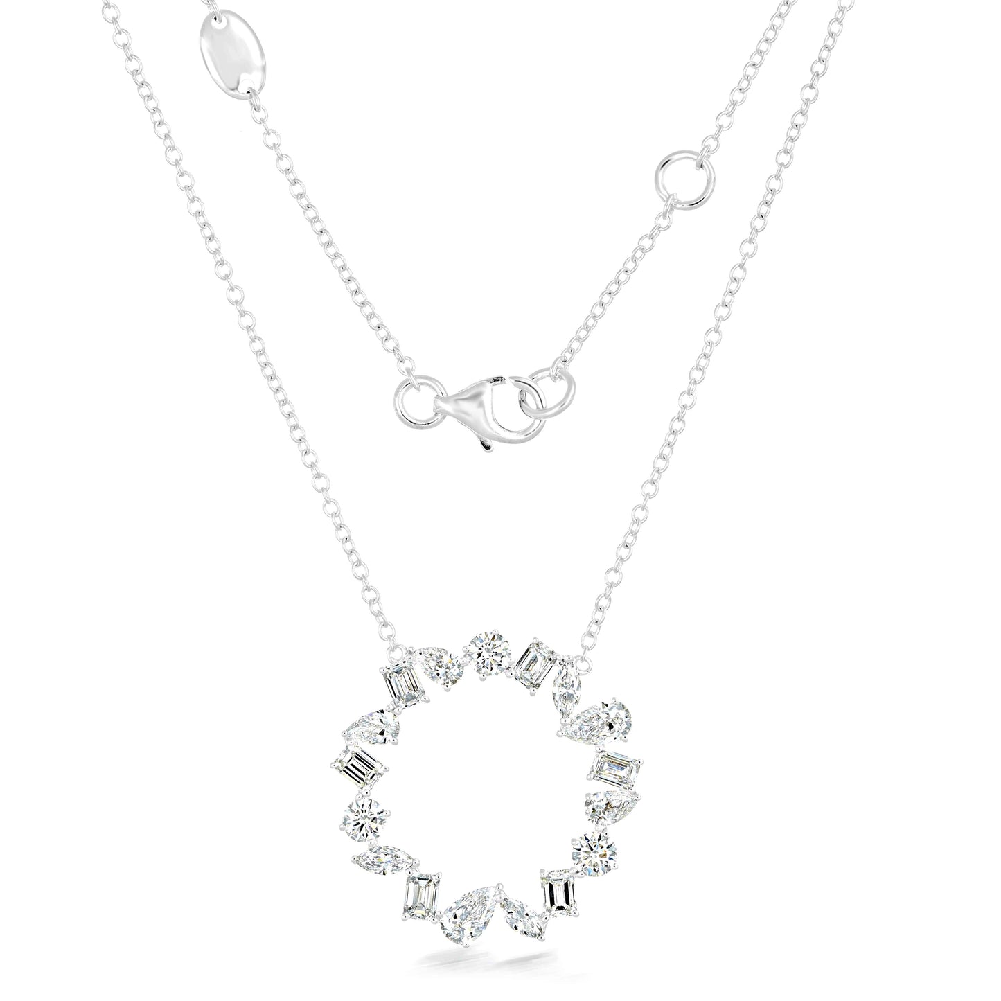 Multicut Diamond Necklace