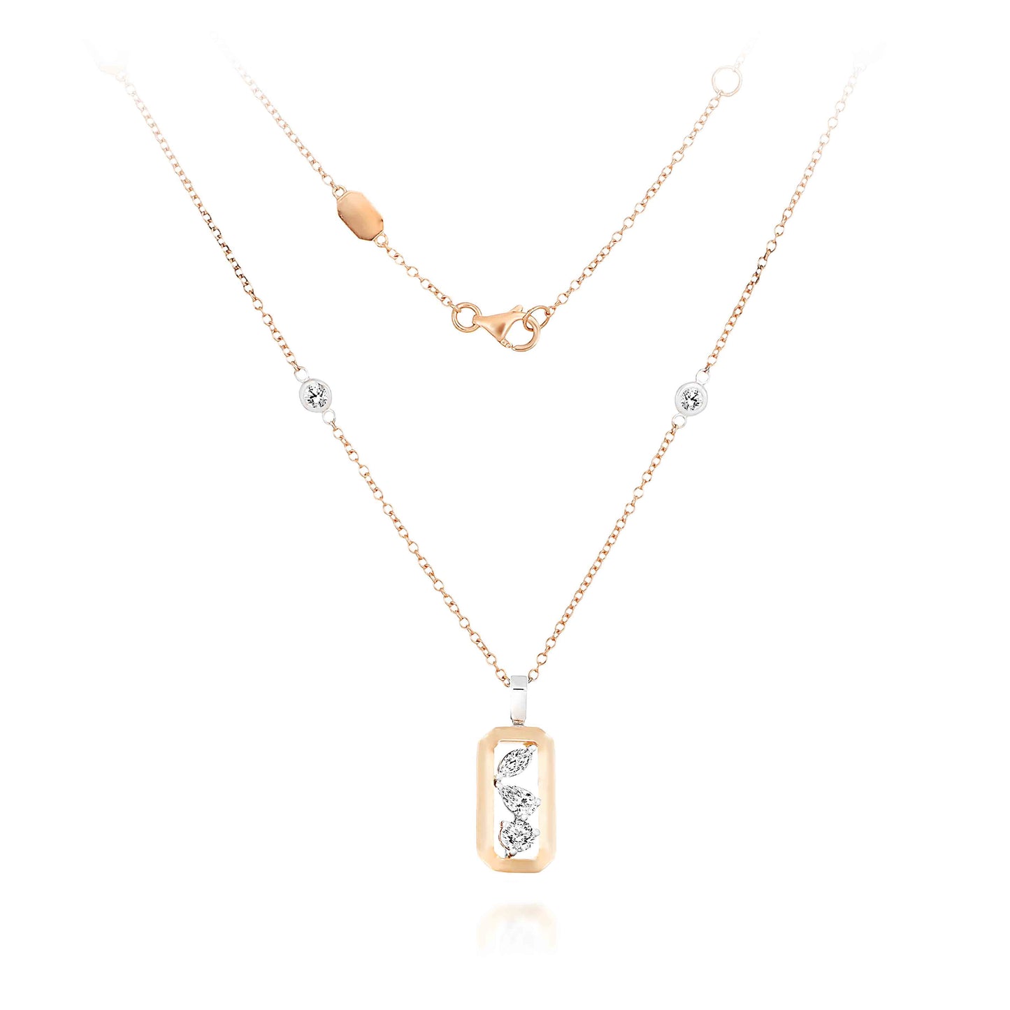Multicut Diamond Necklace