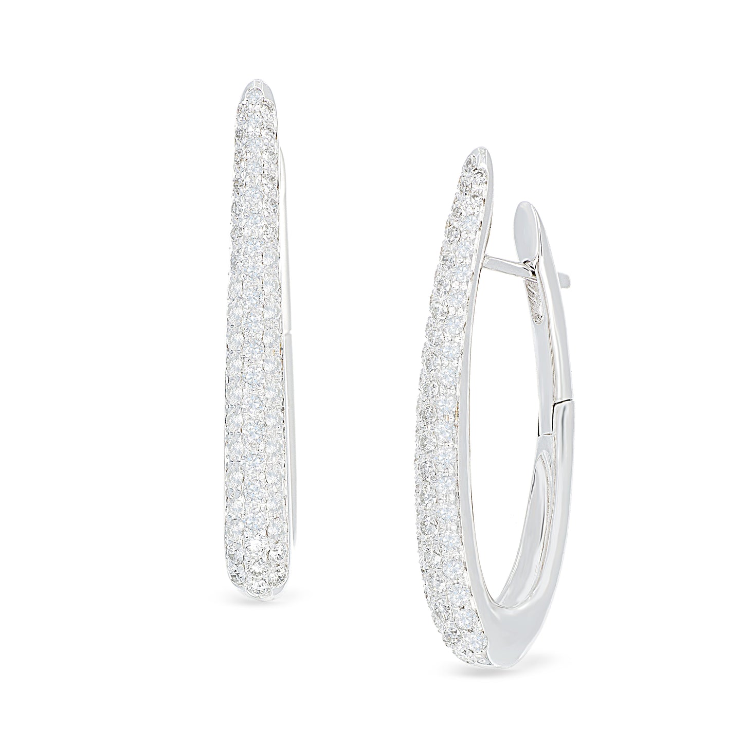 Diamond Oval Earrings