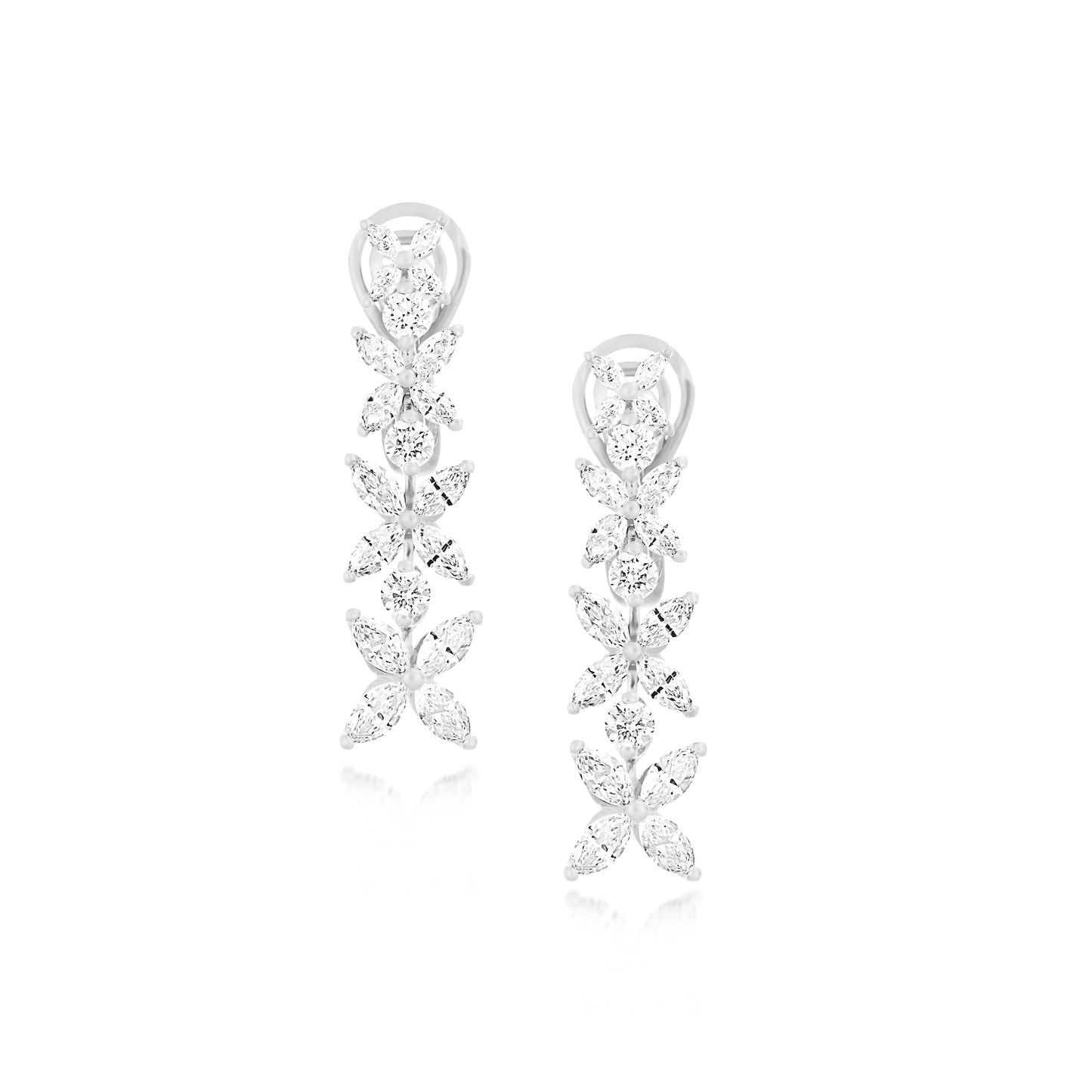 Graduated Marquise Diamond Earrings