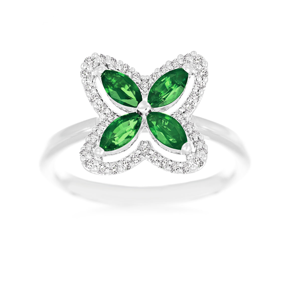 Astra Oval Gemstone & Marquise Ring