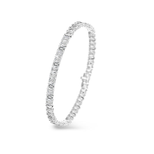 Emerald-cut Diamond Tennis Bracelet