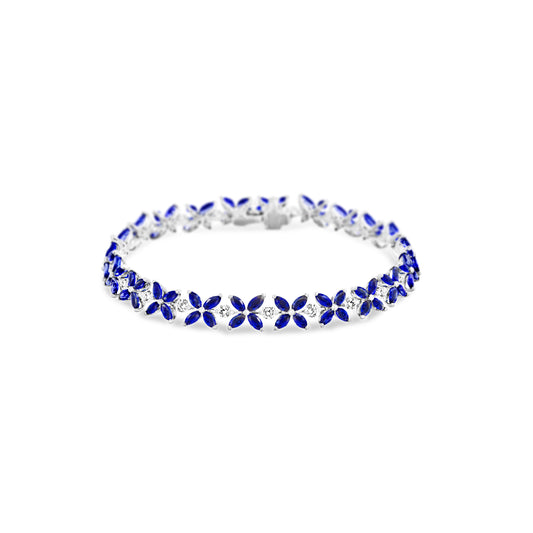 Marquise Sapphire & Diamond Bracelet