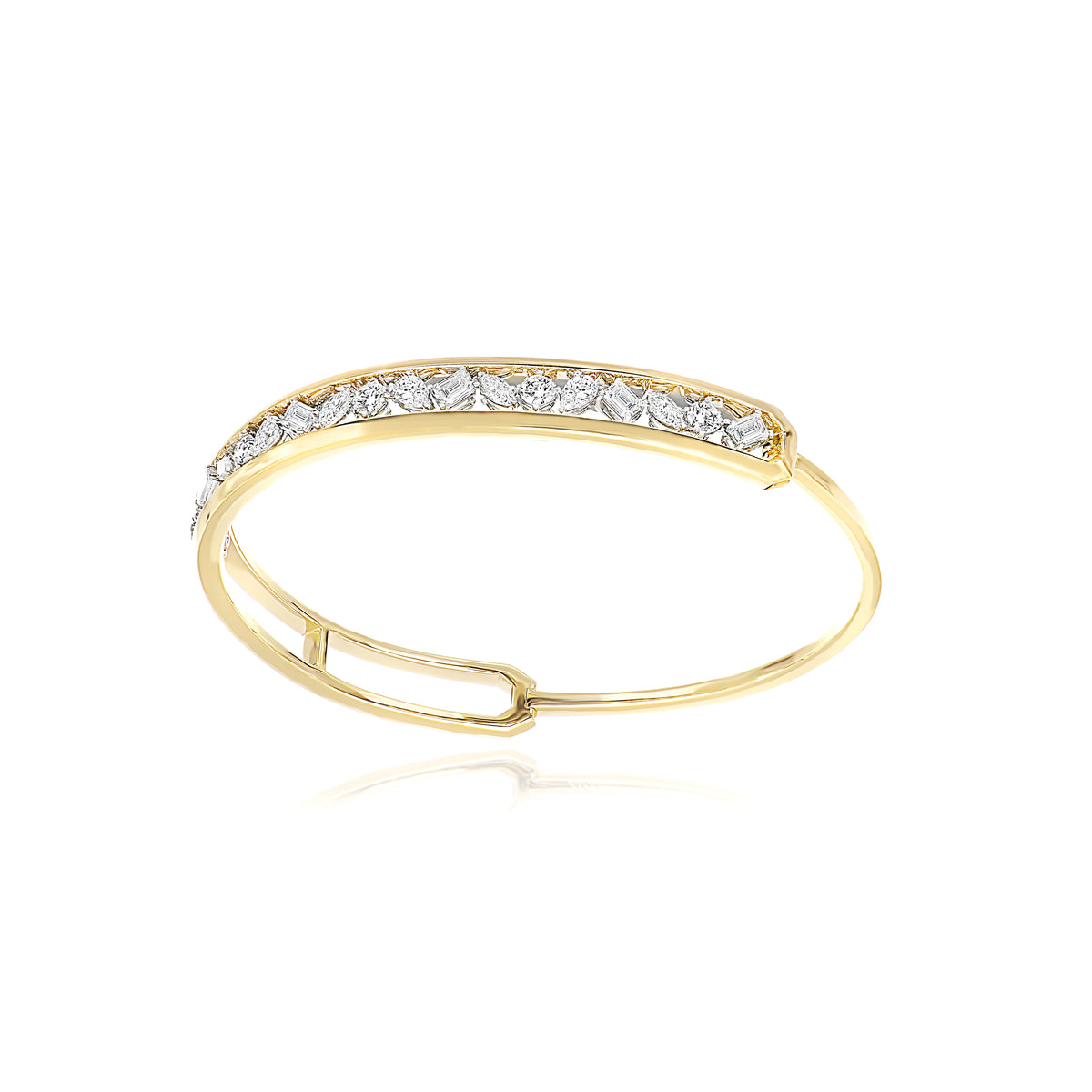 Multicut Diamond Bangle