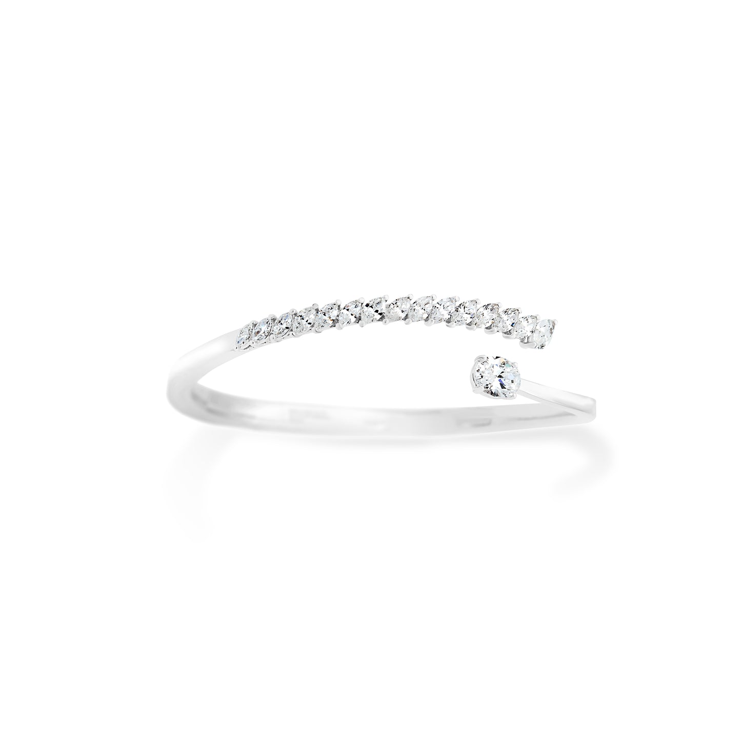 Marquise & Oval-cut Diamond Bangle