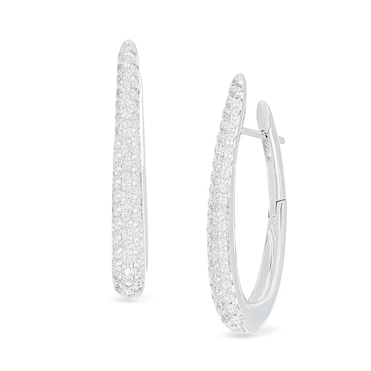 Diamond Oval Earrings