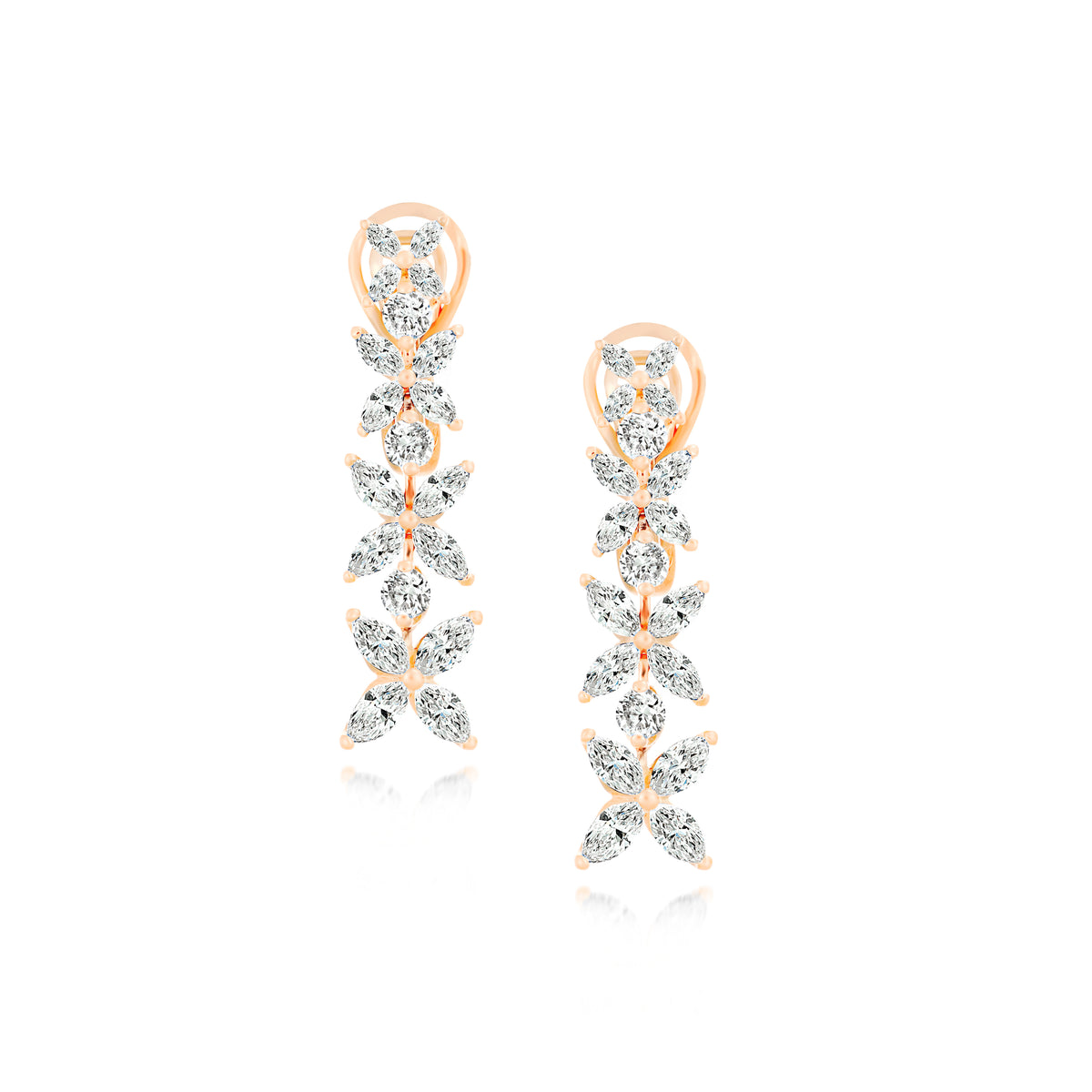 Astra Graduated Marquise Diamond Earrings