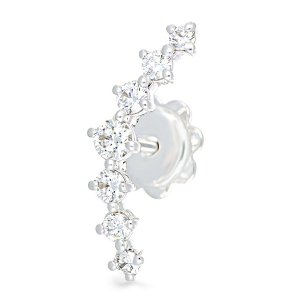 Graduated Round Diamond Mono Earring