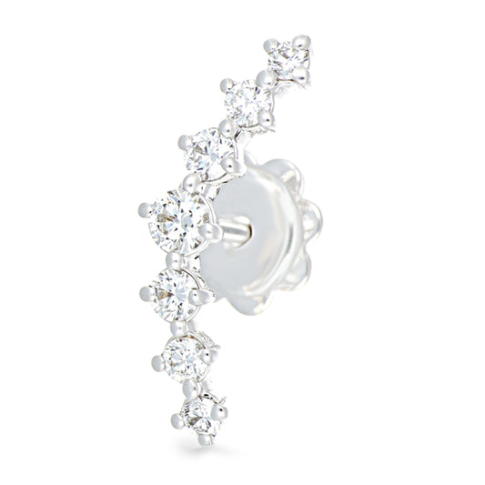 Graduated Round Diamond Mono Earring